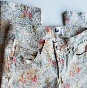 PAIGE skyline ankle peg floral skinny Jeans